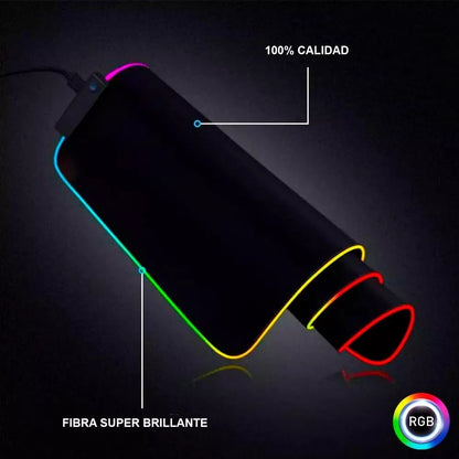 Mouse Pad Gamer Rgb Tapete Antideslizant