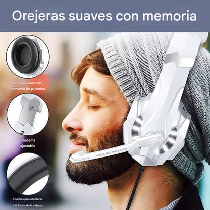 Audifonos Gamer Luces Rgb G9000 Plus