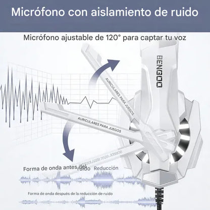 Audifonos Gamer Luces Rgb G9000 Plus